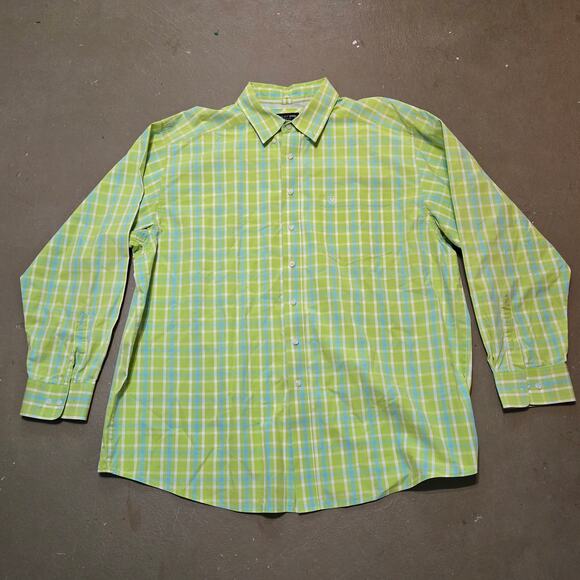 Ariat Pro Series Green Plaid Long‎ Sleeve Western Button Up Shirt Men's Size XXL - Picture 1 of 4